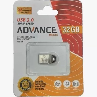 فلش 32GB USB3 Advance Media M109نقره ای (کد289)