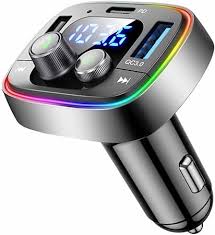 شارژر فندکی و اف ام پلیر بلوتوثی خودرو مدل C18 | فست شارژ 20W PD، رقص نور RGB و میکروفون مکالمه (کد578)
