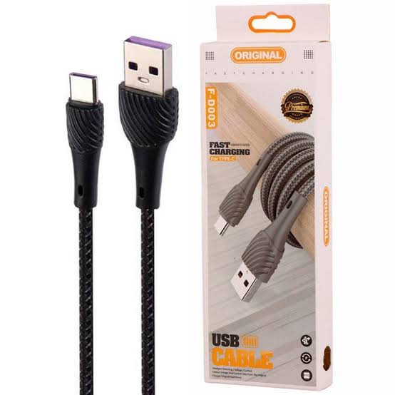 کابل تایپ سی 3A مدل F-D003 00 (کد236)